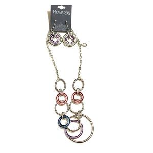 Howard’s jewelry silver earring and necklace set